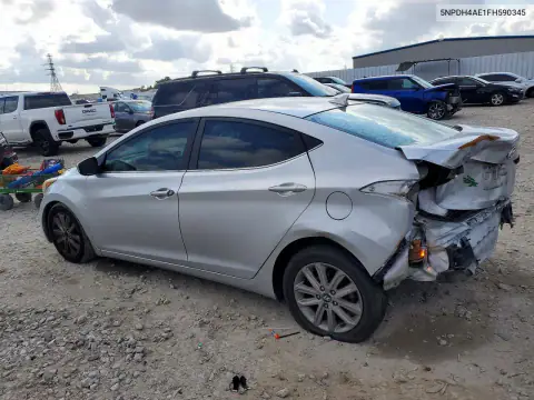 5NPDH4AE1FH590345 — 2015 Hyundai Elantra, фото 2 с аукциона Copart, Задняя часть
