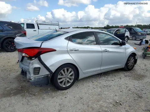 5NPDH4AE1FH590345 — 2015 Hyundai Elantra, фото 3 с аукциона Copart, Задняя часть