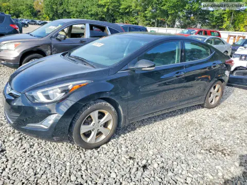 KMHDH4AE8GU576087 — 2016 Hyundai Elantra, Задняя часть, фото до ремонта