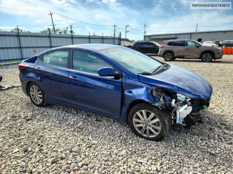 2016 Hyundai Elantra Se VIN 5NPDH4AE5GH743875 фото 4