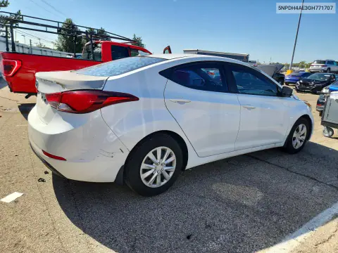 2016 Hyundai Elantra Se VIN 5NPDH4AE3GH771707 фото 3