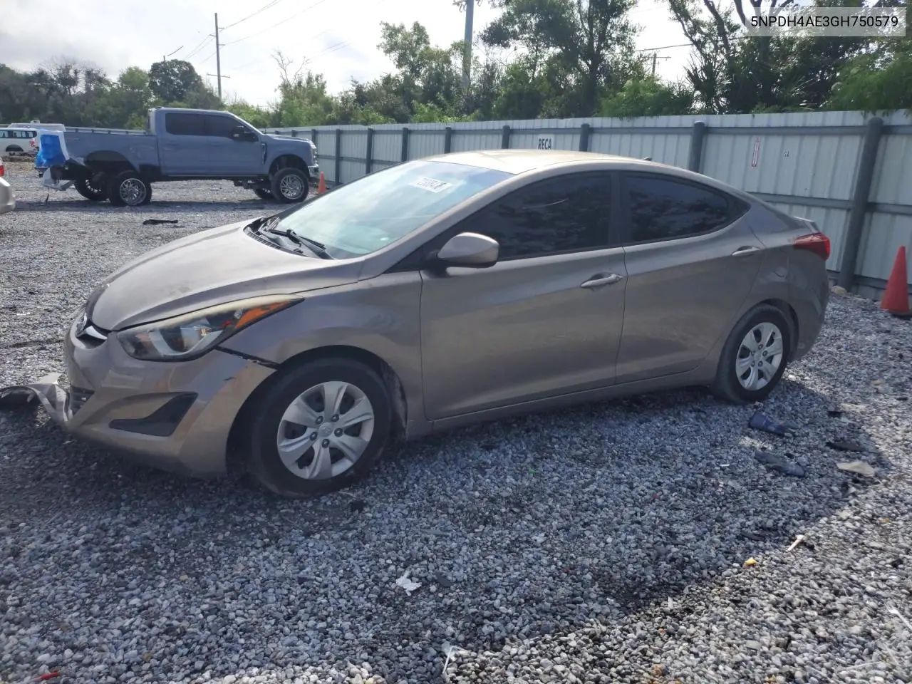 2016 Hyundai Elantra Se VIN 5NPDH4AE3GH750579 фото 1