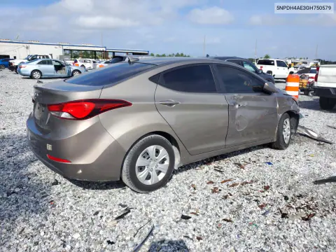 2016 Hyundai Elantra Se VIN 5NPDH4AE3GH750579 фото 3