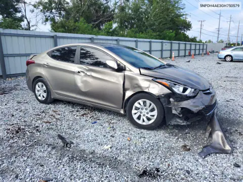 2016 Hyundai Elantra Se VIN 5NPDH4AE3GH750579 фото 4