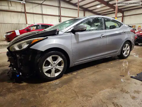 KMHDH4AE3GU506092 — 2016 Hyundai Elantra, Передняя часть, фото до ремонта