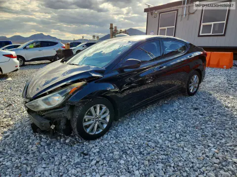 5NPDH4AE3GH656847 — 2016 Hyundai Elantra, Передняя часть, фото до ремонта
