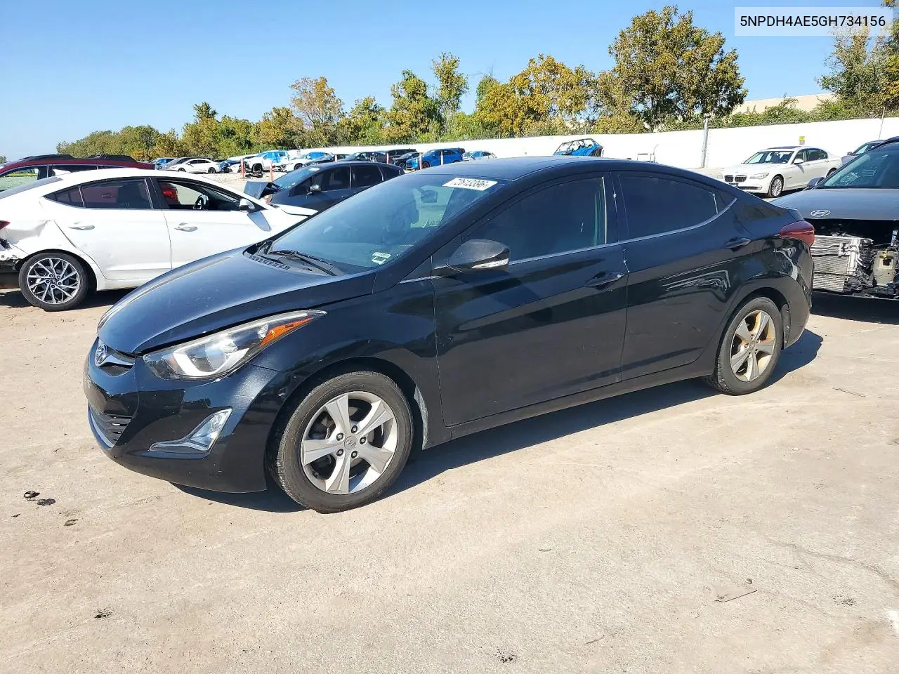 2016 Hyundai Elantra Value Edition VIN 5NPDH4AE5GH734156 фото 1