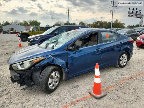 KMHDH4AE4GU542082 Hyundai Elantra 2016 — повреждение Передняя часть, фото до ремонта