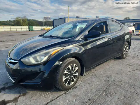 5NPDH4AE3GH718585 — 2016 Hyundai Elantra, Задняя часть, фото до ремонта