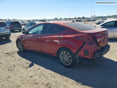 KMHDH4AE4GU619792 — 2016 Hyundai Elantra, фото 2 с аукциона Copart, Задняя часть