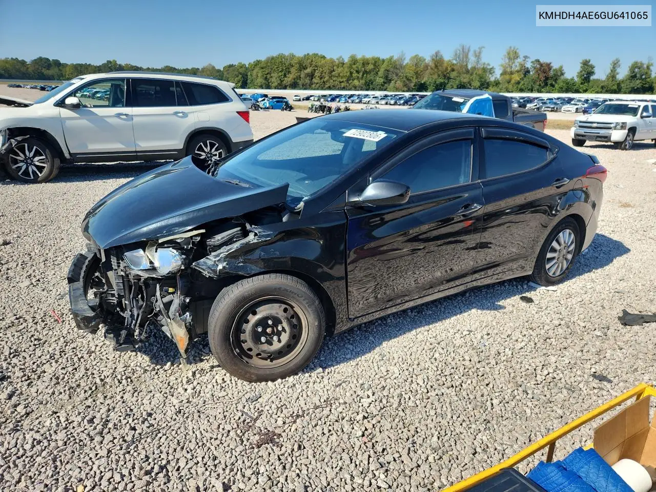 KMHDH4AE6GU641065 Hyundai Elantra 2016 — повреждение Передняя часть, фото до ремонта