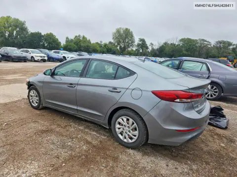 2017 Hyundai Elantra Se VIN KMHD74LF5HU428411 фото 2
