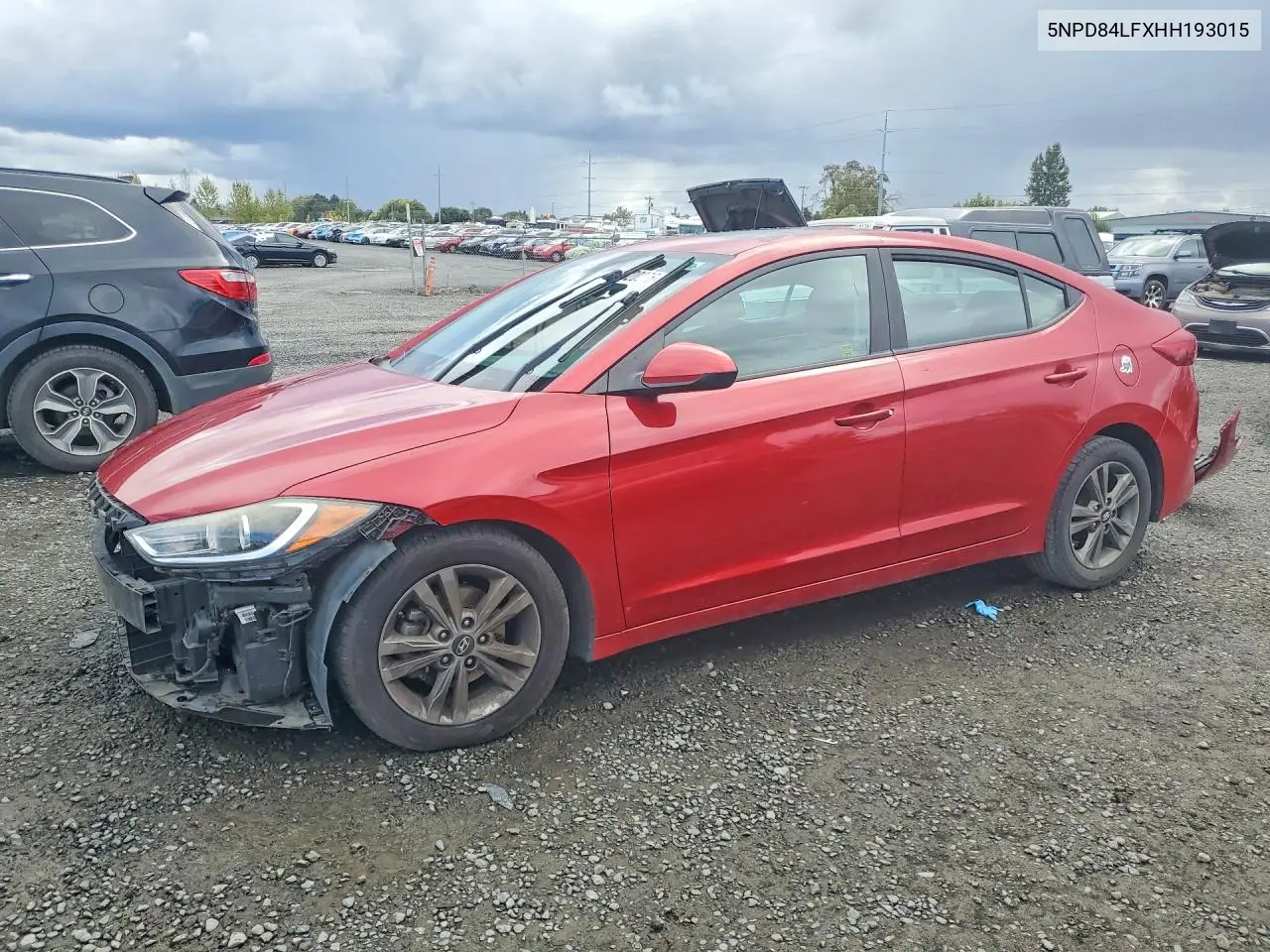 5NPD84LFXHH193015 Hyundai Elantra 2017 — повреждение Передняя часть, фото до ремонта