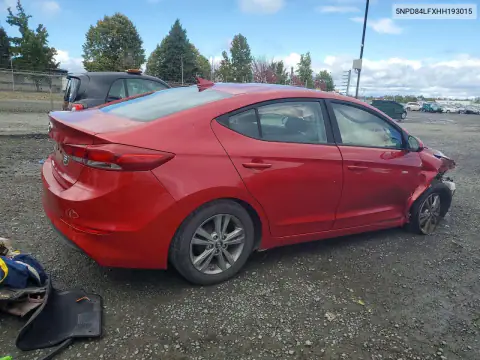 5NPD84LFXHH193015 — 2017 Hyundai Elantra, фото 3 с аукциона Copart, Передняя часть
