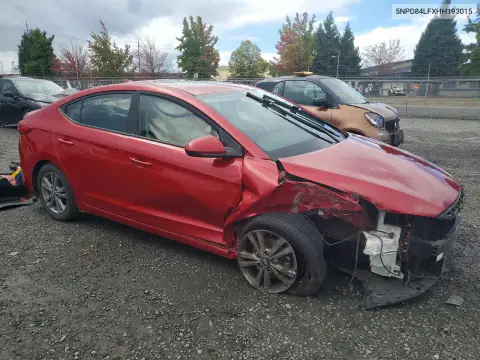 5NPD84LFXHH193015 — 2017 Hyundai Elantra, фото 4 с аукциона Copart, Передняя часть