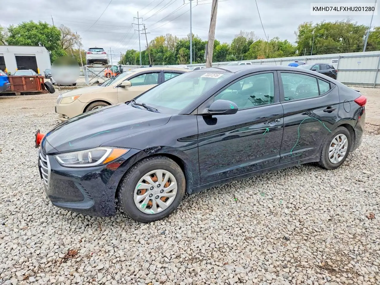 KMHD74LFXHU201280 Hyundai Elantra 2017 — повреждение Вандализм, фото до ремонта