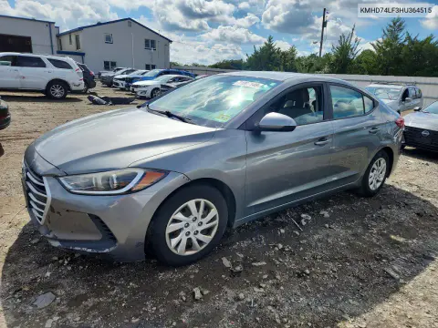 KMHD74LF3HU364515 — 2017 Hyundai Elantra, Сторона, фото до ремонта