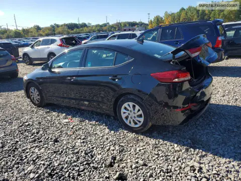 2017 Hyundai Elantra Se VIN 5NPD74LFXHH103087 фото 2