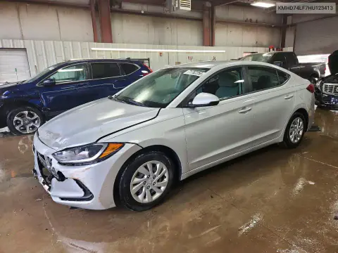 KMHD74LF7HU123413 — 2017 Hyundai Elantra, Передняя часть, фото до ремонта