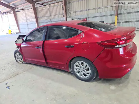 2017 Hyundai Elantra Se VIN KMHD74LF1HU088805 фото 2