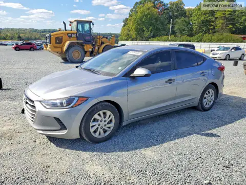2017 Hyundai Elantra Se VIN 5NPD74LF0HH048908 фото 1