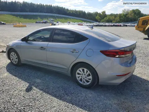 2017 Hyundai Elantra Se VIN 5NPD74LF0HH048908 фото 2