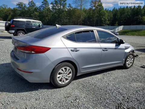 2017 Hyundai Elantra Se VIN 5NPD74LF0HH048908 фото 3