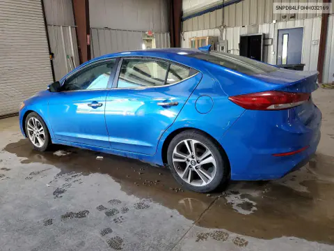2017 Hyundai Elantra Limited VIN 5NPD84LF0HH032169 фото 2