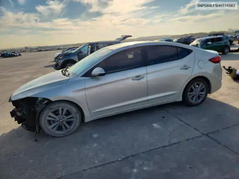 5NPD84LF5HH119582 — 2017 Hyundai Elantra, Передняя часть, фото до ремонта