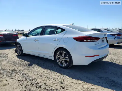 2017 Hyundai Elantra Limited VIN 5NPD84LF6HH188684 фото 2