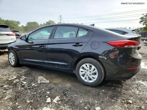 2017 Hyundai Elantra Se VIN KMHD74LF3HU090331 фото 2