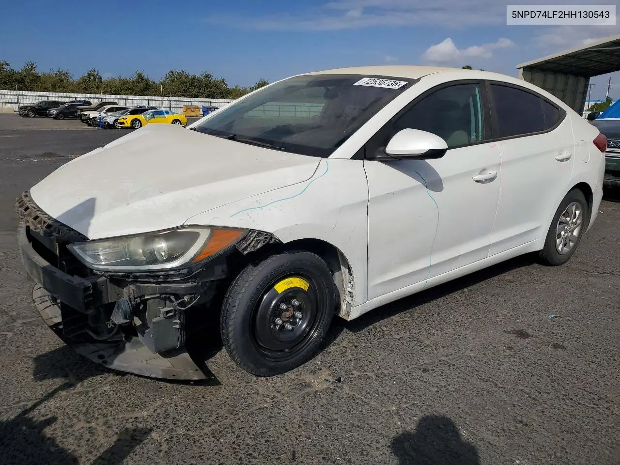 2017 Hyundai Elantra Se VIN 5NPD74LF2HH130543 фото 1