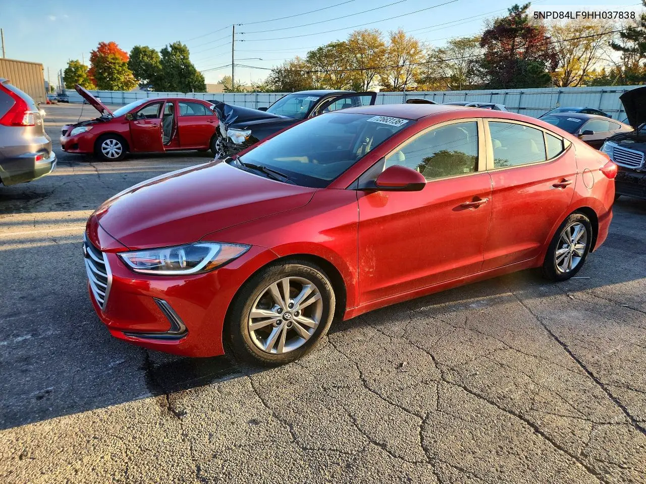 2017 Hyundai Elantra Se VIN 5NPD84LF9HH037838 фото 1