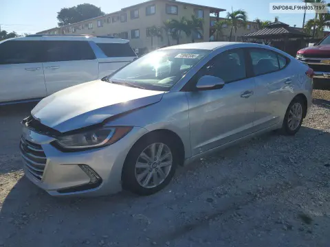 5NPD84LF9HH057197 — 2017 Hyundai Elantra, Задняя часть, фото до ремонта