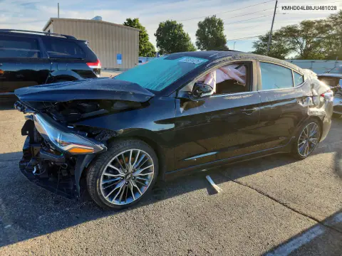 2018 Hyundai Elantra Sport VIN KMHD04LB8JU481028 фото 1