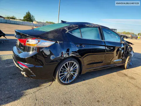 2018 Hyundai Elantra Sport VIN KMHD04LB8JU481028 фото 3