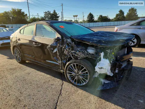 2018 Hyundai Elantra Sport VIN KMHD04LB8JU481028 фото 4