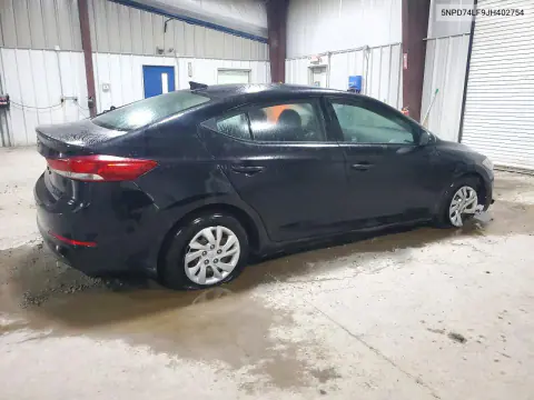 2018 Hyundai Elantra Se VIN 5NPD74LF9JH402754 фото 3