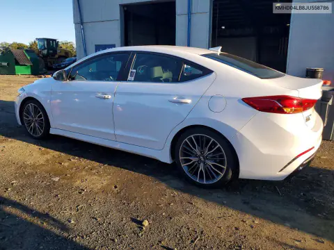 2018 Hyundai Elantra Sport VIN KMHD04LB8JU558786 фото 2