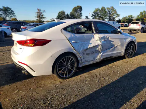 2018 Hyundai Elantra Sport VIN KMHD04LB8JU558786 фото 3