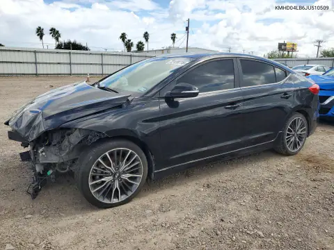 KMHD04LB6JU510509 — 2018 Hyundai Elantra, Передняя часть, фото до ремонта