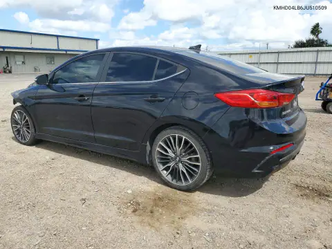 KMHD04LB6JU510509 — 2018 Hyundai Elantra, фото 2 с аукциона Copart, Передняя часть