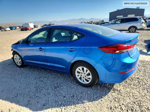 2018 Hyundai Elantra Se VIN 5NPD74LF4JH334329 фото 2