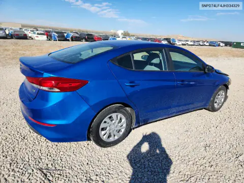 2018 Hyundai Elantra Se VIN 5NPD74LF4JH334329 фото 3