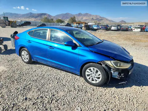 2018 Hyundai Elantra Se VIN 5NPD74LF4JH334329 фото 4