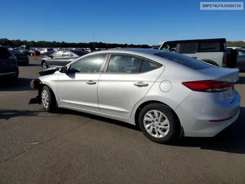 2018 Hyundai Elantra Se VIN 5NPD74LFXJH260124 фото 2