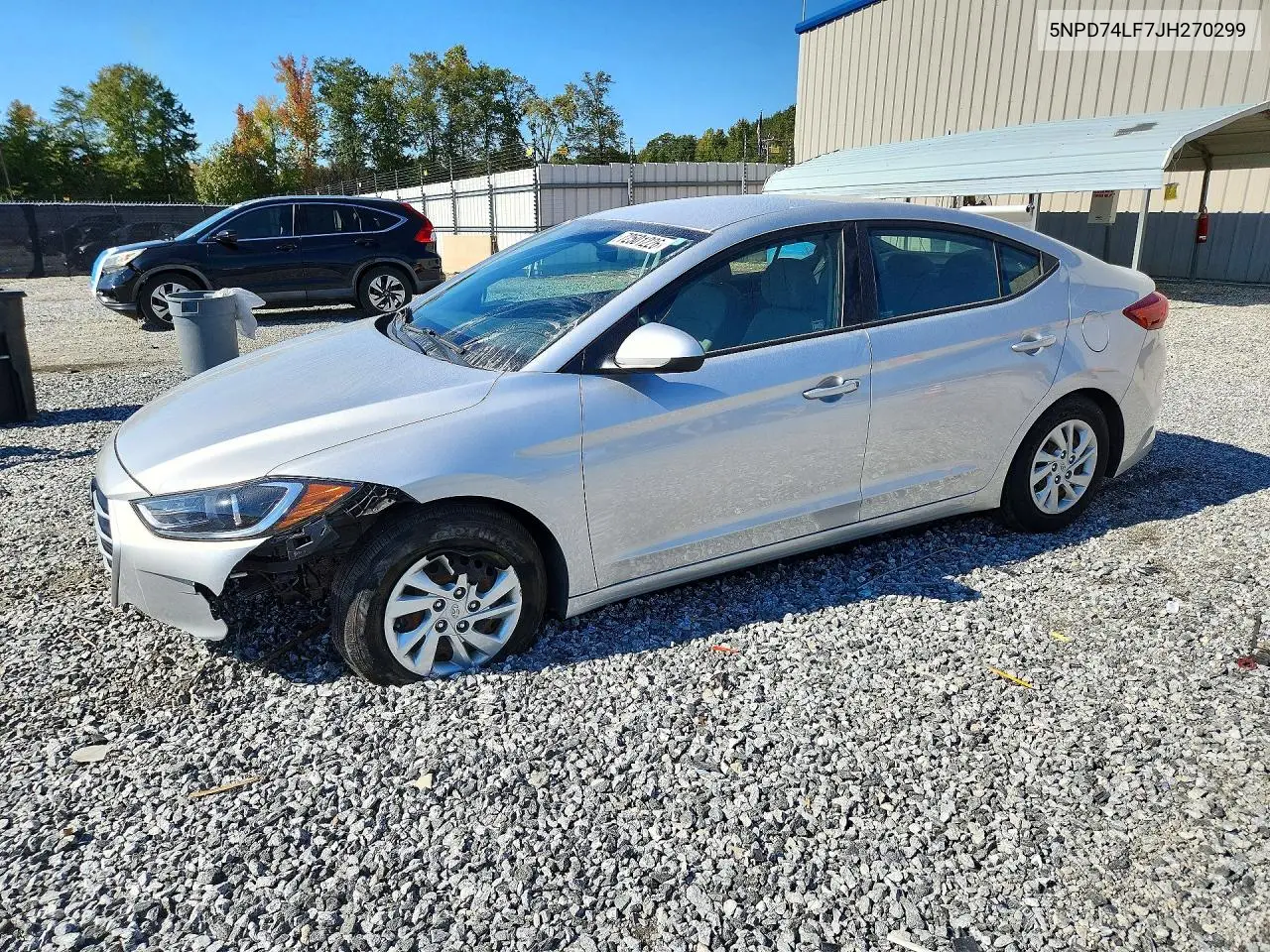 5NPD74LF7JH270299 Hyundai Elantra 2018 — повреждение Передняя часть, фото до ремонта