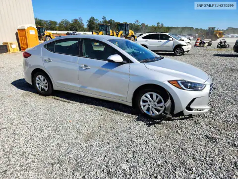5NPD74LF7JH270299 — 2018 Hyundai Elantra, фото 4 с аукциона Copart 19.10.2026, Передняя часть