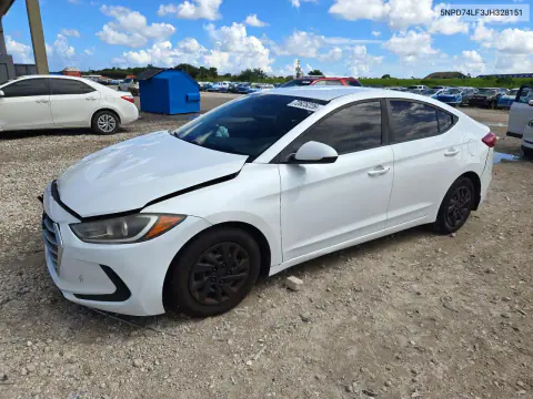 2018 Hyundai Elantra Se VIN 5NPD74LF3JH328151 фото 1