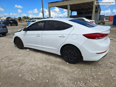 2018 Hyundai Elantra Se VIN 5NPD74LF3JH328151 фото 2